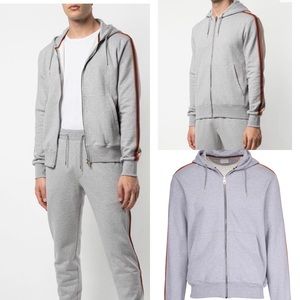 PAUL SMITH
Grey & Multicolor Striped Full-Zip Hoodie sz m